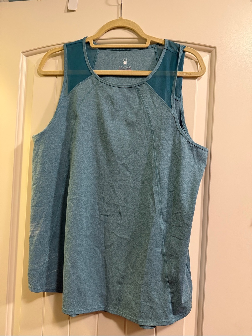 Spyder Women's Teal Athletic Mesh-Shoulder Tank